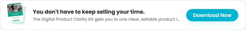 Digital Product Clarity Kit cover mockup, free guide to a sellable product idea